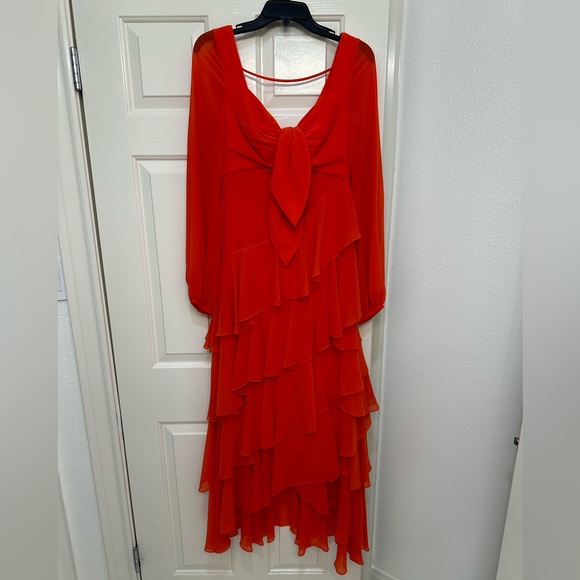 Badgley Mischka Tiered Ruffle Gown - Picture 5 of 5